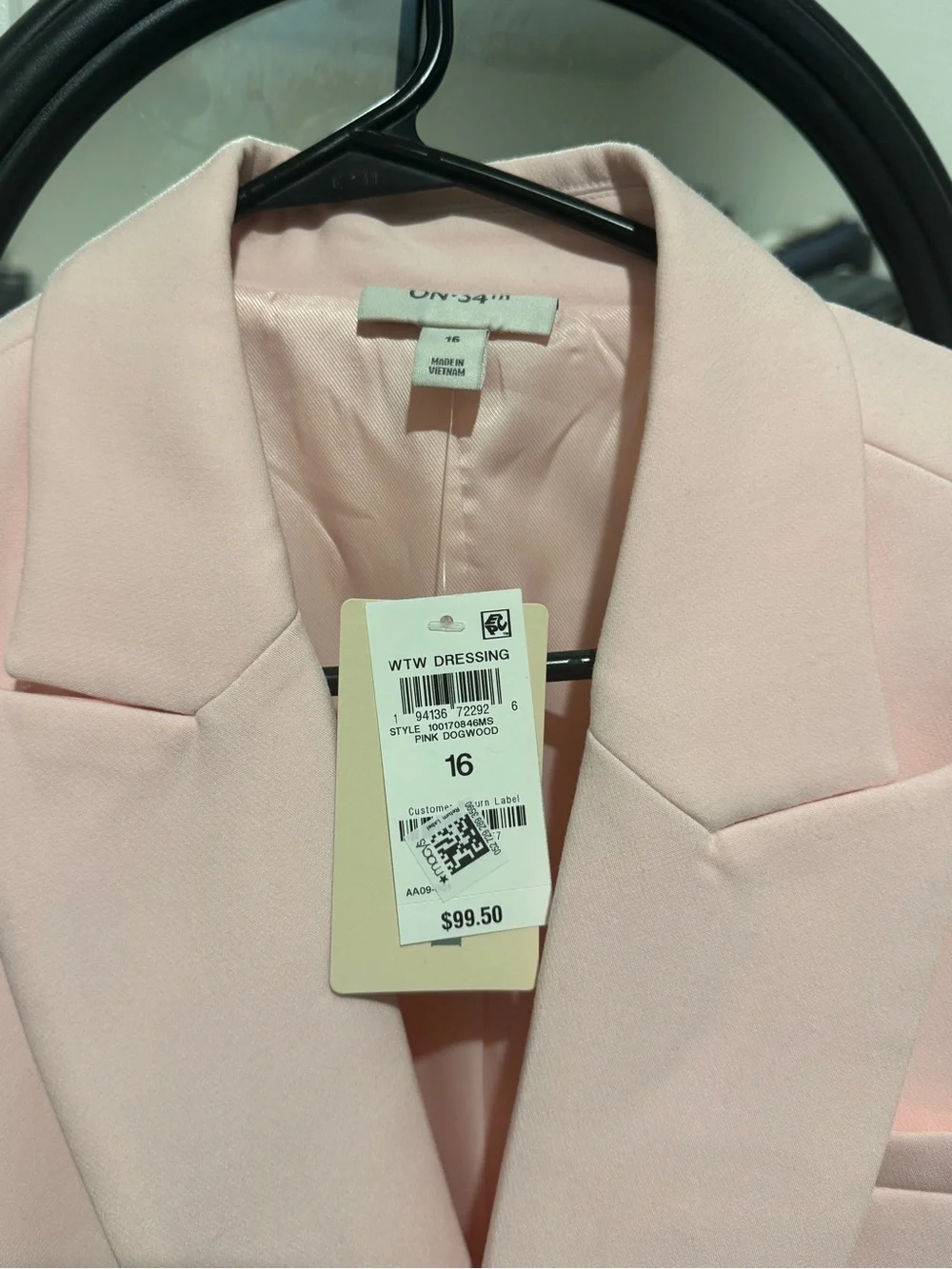 1. State Blush Pink Single-Button Tailored Blazer